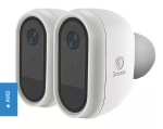 Lot de 2 caméras de sécurité rondes d'intérieur et d'extérieur 1080p sans fil blanches pour 289,99€ chez Screwfix