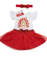 Body Y Cintillo Navidad Rojo Arcoiris Niña por $5.990