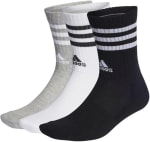 Adidas 3-Stripes Cushioned Crew Socks - 3 Pairs for £5