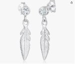 Elli Boucles d'Oreilles Femmes Pendentif d'oreilles Plume Boho à 11,08€