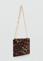 Billetera de piel de pelo con cadena diseño leopardo por 7.99€