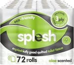 Splesh by Cusheen 3-Ply Aloe Vera Toilet Roll 72 Pack - £19.16