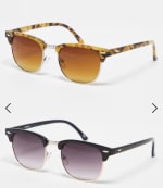 Lot de 2 paires de lunettes de soleil Femme Asos Design à 6,50€