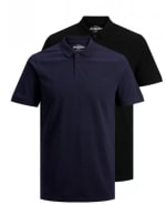 2-pack Jack & Jones polo black/navy voor €5,60 bij Sans-online
