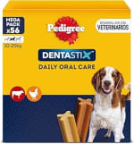 56 Snack Pedigree Dentastix Dental para la Higiene Oral Perros Medianos por 10,77€