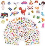 Lot de 38 feuilles de stickers 3D - 700 stickers pour 5,71€ chez Amazon