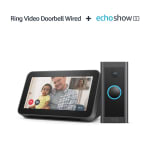Ring Video Doorbell Wired + Echo Show 5 (2.ª generación, modelo de 2021) | Pantalla inteligente con Alexa y cámara de 2 MP por 39,99€
