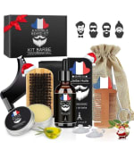 Kit Barba Cuidado para Hombres: Aceite de Barba, Bálsamo, Cepillo, Peine, Modelador, Tijeras, Guía de Cuidado y Bolsa