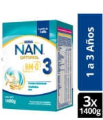 Multipack 3x Fórmula Infantil NAN 3 Optipro Nestlé de 700g por $55.950
