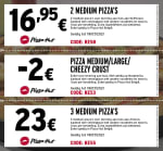 Nieuwe codes voor een korting bij Pizza hut en bij levering aan huis
