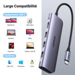 Hub Adaptateur USB-C 6-en-1 N Revodok 106 à 15,74€