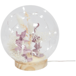 Boule en verre LED avec fleurs séchées, très jolie pour décoration à 3,99 €