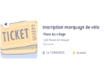 Marquage de vélo gratuit à Sarcenas, Isère