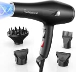 Dekuri Secador Pelo Profesional Iónico Sin Encrespamiento con Difusor y Boquillas por 26,99€