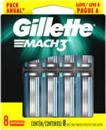 Refil de Lâmina da Gillette Mach3 - Leve 8 Pague 6 - R$ 62,90