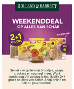 2+1 gratis op alle schar glutenvrije voeding