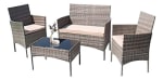 Juego de Sala Jardin Mimbre $3,899 | Descuento Mercado Libre