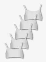 5 Pack White Crop Tops - 6-7 years for £4 at Argos