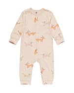 Babypyjama jumpsuit teckels voor €4 bij de Hema