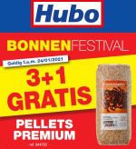3+1 gratis pellets premium bij Hubo