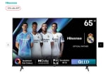 TV QLED 65" Hisense 65E7NQ UHD 4K HDR10+ por 436€