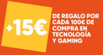 15€ de descuento por cada 100 de compra en fnac