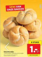 Kaiserbroodjes 6 voor 1,-