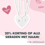 20% korting op alle sieraden met naam bij Bulbby