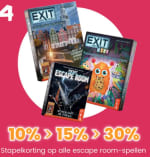 Tot 30% stapelkorting op alles van EXIT en Pocket Escape Room bij 999Games