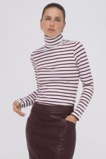 Camiseta de rayas con cuello vuelto de Mujer Pedro del Hierro por 19€