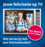 Gratis jouw felicitatie op TV voor het TV West Nieuws