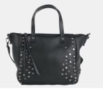 Bolso de mano pequeño en negro con tachuelas y asa bandolera Kbas por 27.5€