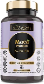 Maca Andina Pura 4000 mg Con Vitaminas B6 Y B12 Y Zinc. Raíz De Maca Peruana120 Cápsulas por 18,38€