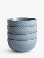 Anyday - Wax Resist Lines Stoneware Cereal Bowl for £8 at JohnLewis