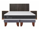 Cama europea 2 plazas Ortopedic base dividida + set Espresso Cic por $399.990