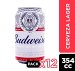 2 Pack de 12 latas de cerveza Budweiser de 354 ml c/u por $8.990