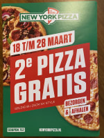 Tweede pizza gratis bij New York pizza