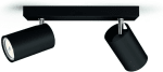 Philips Kosipo opbouwspot - 2-lichts - zwart voor €17,99 bij Amazon