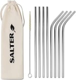 8 x Salter Eco Reusable Metal Drinking Straws: Just £2.99!