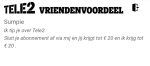 Ontvang €20 gratis bij Tele2 abonnement