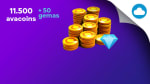 11.500 Avacoins + 50 Gemas - Avakin Life