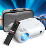 Proyector Portátil WiFi Bluetooth 28000L, Pantalla de 200" con 50% Zoom por 79,99€