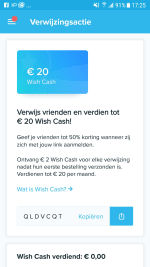 Wish promocode voor 50% korting op alles
