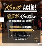 25% korting op een artikel naar keuze