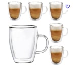 dubbelwandige glazen met oor 350ml inclusief verzendkosten