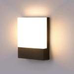 Aplique de pared exterior LED 18W negro por 19,79€