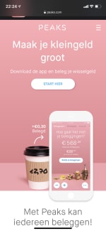 5 euro beleg tegoed voor Peaks beleggen