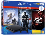 Sony PlayStation 4 Slim 500 GB + Horizon: Zero Dawn + Uncharted 4 + GT Sport voor €29
