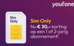 Youfone € 30,00 kortingsvoucher op een 1- of 2-jarig Sim Only abonnement voor 1.000 ING punten