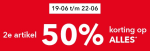 2e artikel 50% korting op bijna alles bij Scapino